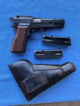 BROWNING HI POWER WW2 NAZI w/ HOLSTER & 2 MAGS - 1 of 25
