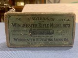 WINCHESTER RIFLE MODEL 1873 44 CAL Box of ammo