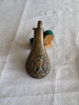 ANTIQUE POWDER FLASK with HUNTING SCENE - 5 of 10