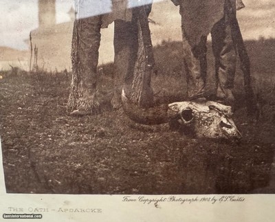 EDWARD CURTIS 1908 ORIGINAL GOLD TONE PHOTOGRAVUE - Image 4 of 10