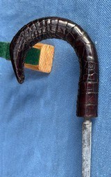 AMERICAN SWORD CANE - ALLIGATOR SKIN - w/ DECORATED SWORD BLADE - 20 of 23