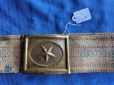 INDIAN WARS TEXAS 45 AMMO Belt and ORIGINAL BUCKLE -ANSON MILLS STAMPED - 2 of 7