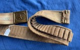 INDIAN WARS TEXAS 45 AMMO Belt and ORIGINAL BUCKLE -ANSON MILLS STAMPED - 5 of 7