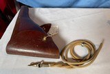 BRITISH 1916 HOLSTER with LANYARD for Model 1917 or Mk1 Webley 455 caliber - 10 of 12