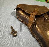 LUGER HOLSTER and BELT W/ HOLSTER DATED 1938 - VINTAGE - 14 of 19