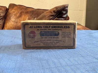 REMINGTON UMC .41 COLT SEALED FULL BOX VINTAGE
