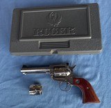 RUGER SINGLE SIX FACTORY 2 CYLINDERS ORIGINAL SET - NICKEL FINISH - - 4 of 9