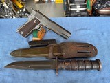 Colt 1911A1 WW2 w/ Camillus Fighting Knife - Image 7 of 14