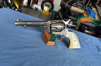 Colt SAA 2nd Gen - 5 1/2” Barrel- Factory Nickel - Rare 44 Special Caliber - Image 1 of 12