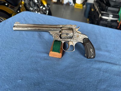 Smith & Wesson Tip-Up Double Action Factory Engraved - Image 2 of 13