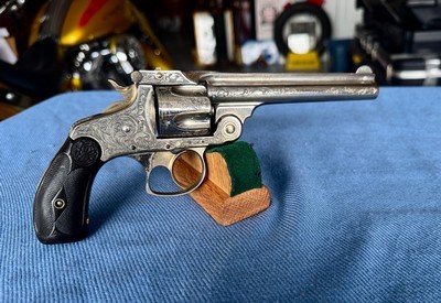 Smith & Wesson Tip-Up Double Action Factory Engraved - Image 5 of 13