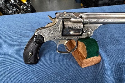Smith & Wesson Tip-Up Double Action Factory Engraved - Image 6 of 13