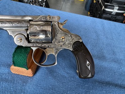 Smith & Wesson Tip-Up Double Action Factory Engraved - Image 3 of 13