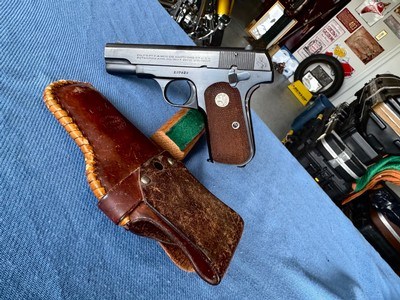 Colt 380 Auto U.S. Property with Period Heiser Holster - Image 1 of 12
