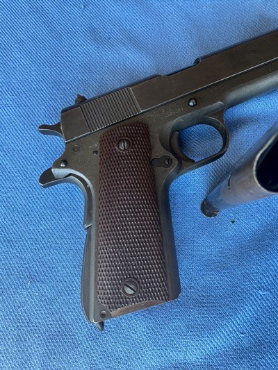 Remington Rand 1911A1 w/ U.S.M.C. Marked Shoulder Holster - Image 7 of 12