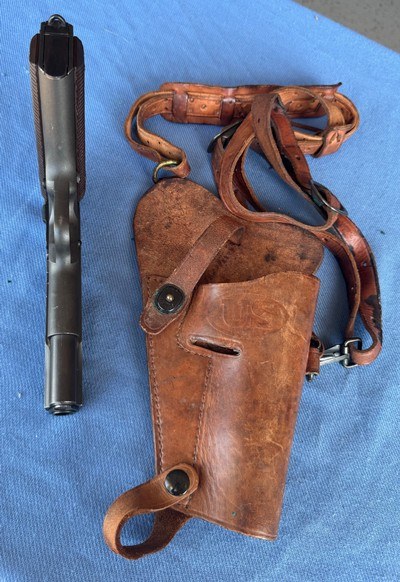Remington Rand 1911A1 w/ U.S.M.C. Marked Shoulder Holster - Image 8 of 12