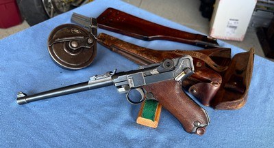 Luger Artillery 1917 - with Snail Drum Mag , Holster and Stock - Image 10 of 14