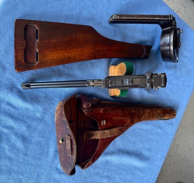 Luger Artillery 1917 - with Snail Drum Mag , Holster and Stock - Image 6 of 14