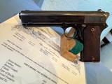 Colt Model 1905 - 45 ACP - Factory Letter States: Furnished with a Lanyard Swivel - Shipped to San Francisco Agency - Image 3 of 13