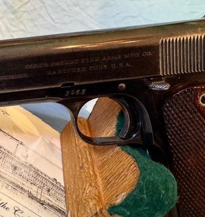 Colt Model 1905 - 45 ACP - Factory Letter States: Furnished with a Lanyard Swivel - Shipped to San Francisco Agency - Image 5 of 13