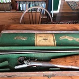 Lovely 12 Bore Charles Boswell Best London Hammer Shotgun in Original Leather Case - 3 of 13