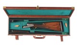 Best Quality Miroku Sidelock built on Holland & Holland type action w hand-detachable locks, extra chopper lump barrels and leather trunk case - 4 of 14