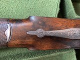 Magnificent Best French Pinfire made by Hedeline in Paris 1882 with Leopold Bernard Damascus Barrels and Case; a spectacular gun much original finish - 7 of 15