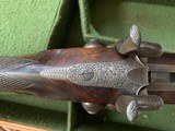 Magnificent Best French Pinfire made by Hedeline in Paris 1882 with Leopold Bernard Damascus Barrels and Case; a spectacular gun much original finish - 8 of 15