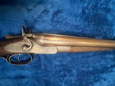 W.W. Greener 12 Gauge Pigeon Hammer Shotgun with Case - Image 2 of 9