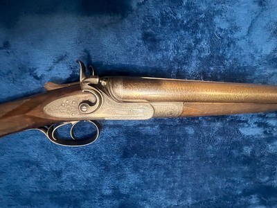 W.W. Greener 12 Gauge Pigeon Hammer Shotgun with Case - Image 3 of 9