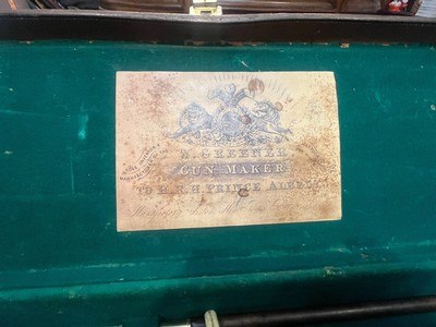 W.W. Greener 12 Gauge Pigeon Hammer Shotgun with Case - Image 9 of 9