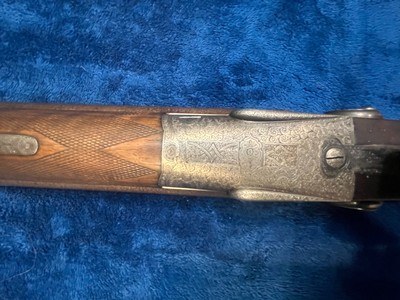 W.W. Greener 12 Gauge Pigeon Hammer Shotgun with Case - Image 7 of 9