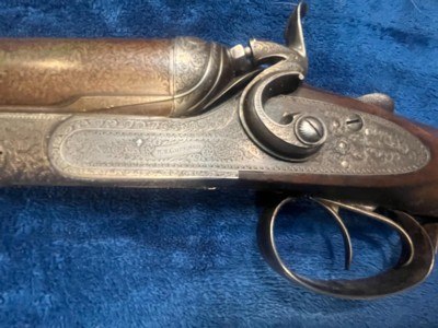 W.W. Greener 12 Gauge Pigeon Hammer Shotgun with Case - Image 6 of 9