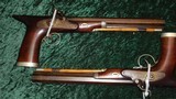 RARE PAIR OF W.J. & R.H. SCOTT(ALBANY, NY) PERC PISTOLS SS WITH SAW HANDLES 40CAL. VG COND