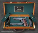 Colt 1911 NM with Ace Slide Engraved in Huey Case - 1 of 6