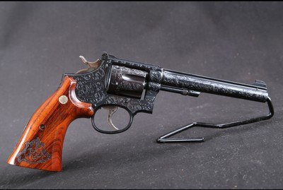 Smith & Wesson K22 Custom Engraved - Image 1 of 8