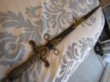 RARE MODEL 1840 MEXICAN/CIVIL WAR
MEDICAL STAFF SWORD, MINT BLADE, GOLD WASHED,ORIGINAL PAINT - 1 of 15