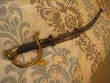 ORNATE CIVIL WAR AMES ARTILLERY SWORD & SCABBARD ,INSPECTOR MARKED, ELABORATE ACID ETCHED BLADE, EARLY COLLECTED - 1 of 14
