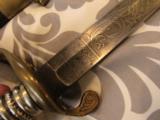 Rare ''SILVER HILT''TOMES, SON & MELVIN. NEW YORK ,FANCY ETCHED ,CIVIL WAR ,FOOT OFFICERS SWORD - 2 of 11