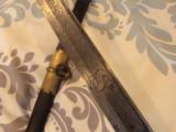 Rare ''SILVER HILT''TOMES, SON & MELVIN. NEW YORK ,FANCY ETCHED ,CIVIL WAR ,FOOT OFFICERS SWORD - 3 of 11