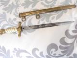 Minty SECOND MODEL EICKHORN NAVY DAGGER, GOLD PLATED, FROSTY BLADE , UNTOUCHED - 1 of 10