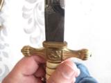 Minty SECOND MODEL EICKHORN NAVY DAGGER, GOLD PLATED, FROSTY BLADE , UNTOUCHED - 10 of 10