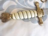 Minty SECOND MODEL EICKHORN NAVY DAGGER, GOLD PLATED, FROSTY BLADE , UNTOUCHED - 6 of 10