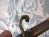 SILVER HILT, HAND ENGRAVED SCABBARD MOUNTS EMERSON & SILVER 1852 MODEL NAVY OFFICERS SWORD - 4 of 15
