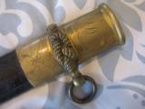 SILVER HILT, HAND ENGRAVED SCABBARD MOUNTS EMERSON & SILVER 1852 MODEL NAVY OFFICERS SWORD - 8 of 15
