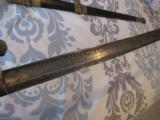 SILVER HILT, HAND ENGRAVED SCABBARD MOUNTS EMERSON & SILVER 1852 MODEL NAVY OFFICERS SWORD - 5 of 15