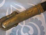 SILVER HILT, HAND ENGRAVED SCABBARD MOUNTS EMERSON & SILVER 1852 MODEL NAVY OFFICERS SWORD - 10 of 15