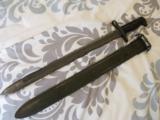  Near Mint condition 1943 pal Bayonet & Scabbard, 99% intact Parkerized, LONG 22 INCHES - 1 of 26