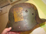 RAREST, SIZE 68 , GERMAN CAMO, WW1 HELMET, C.THIEL & SOEHNE, LUEBECK, RARE MAKER - 14 of 14