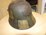 RAREST, SIZE 68 , GERMAN CAMO, WW1 HELMET, C.THIEL & SOEHNE, LUEBECK, RARE MAKER - 3 of 14